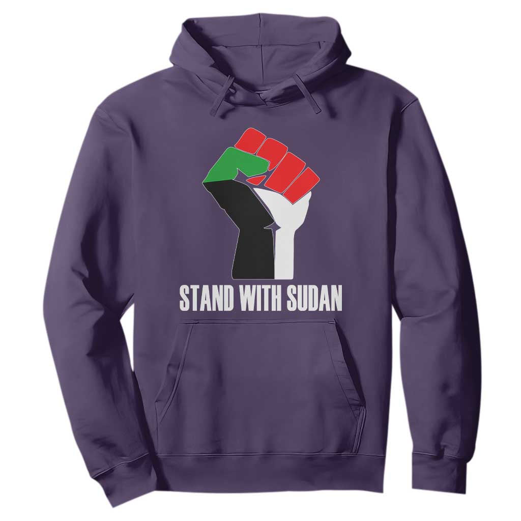 Stand With Sudan Power Fist Hoodie Sudan Flag Activist Peace and Protest