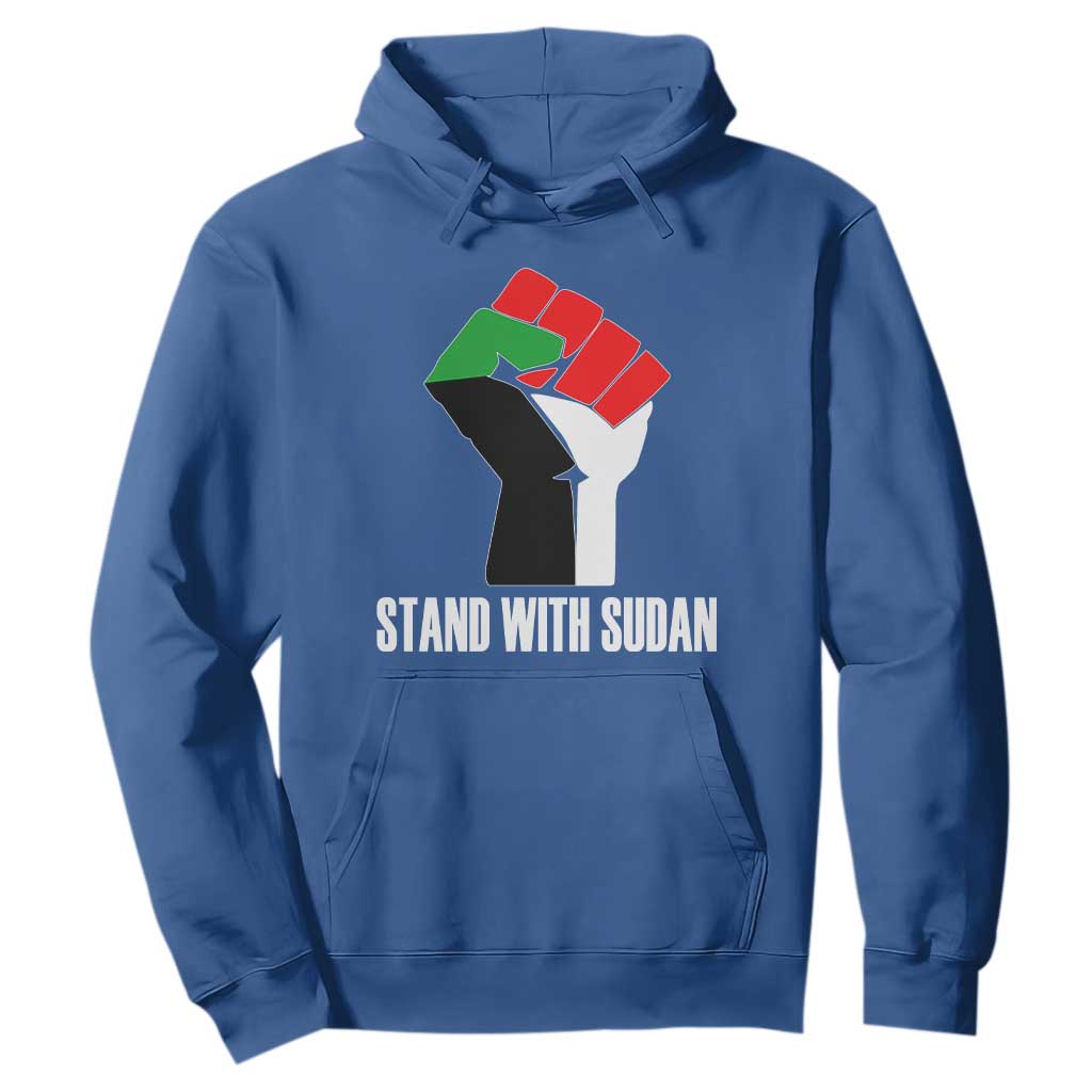 Stand With Sudan Power Fist Hoodie Sudan Flag Activist Peace and Protest