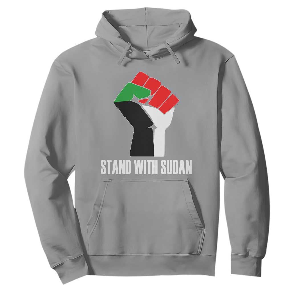 Stand With Sudan Power Fist Hoodie Sudan Flag Activist Peace and Protest