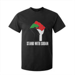 Stand With Sudan Power Fist T Shirt For Kid Sudan Flag Activist Peace and Protest