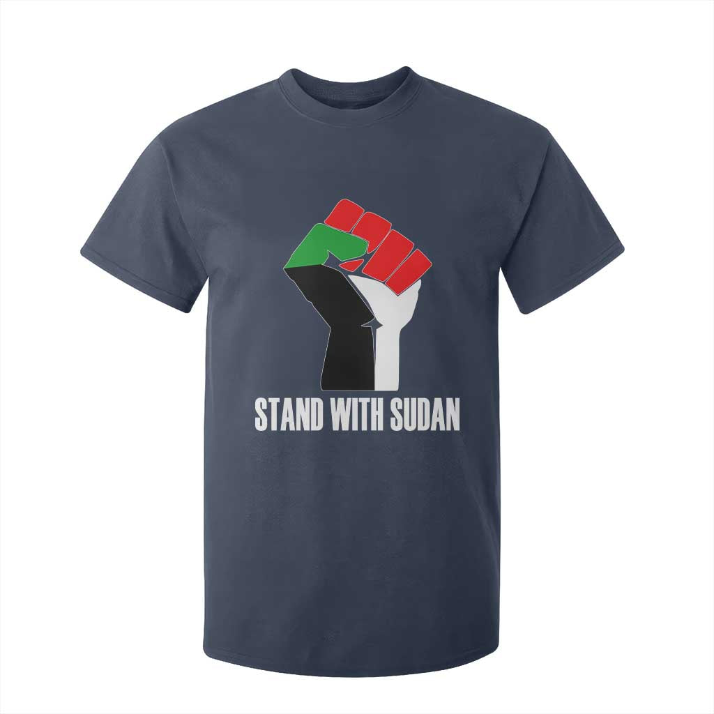Stand With Sudan Power Fist T Shirt For Kid Sudan Flag Activist Peace and Protest