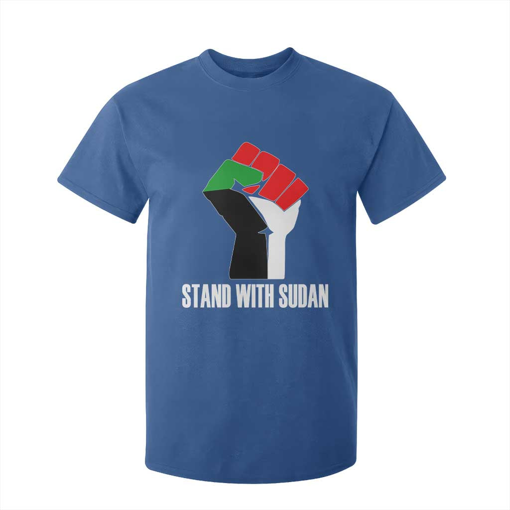 Stand With Sudan Power Fist T Shirt For Kid Sudan Flag Activist Peace and Protest