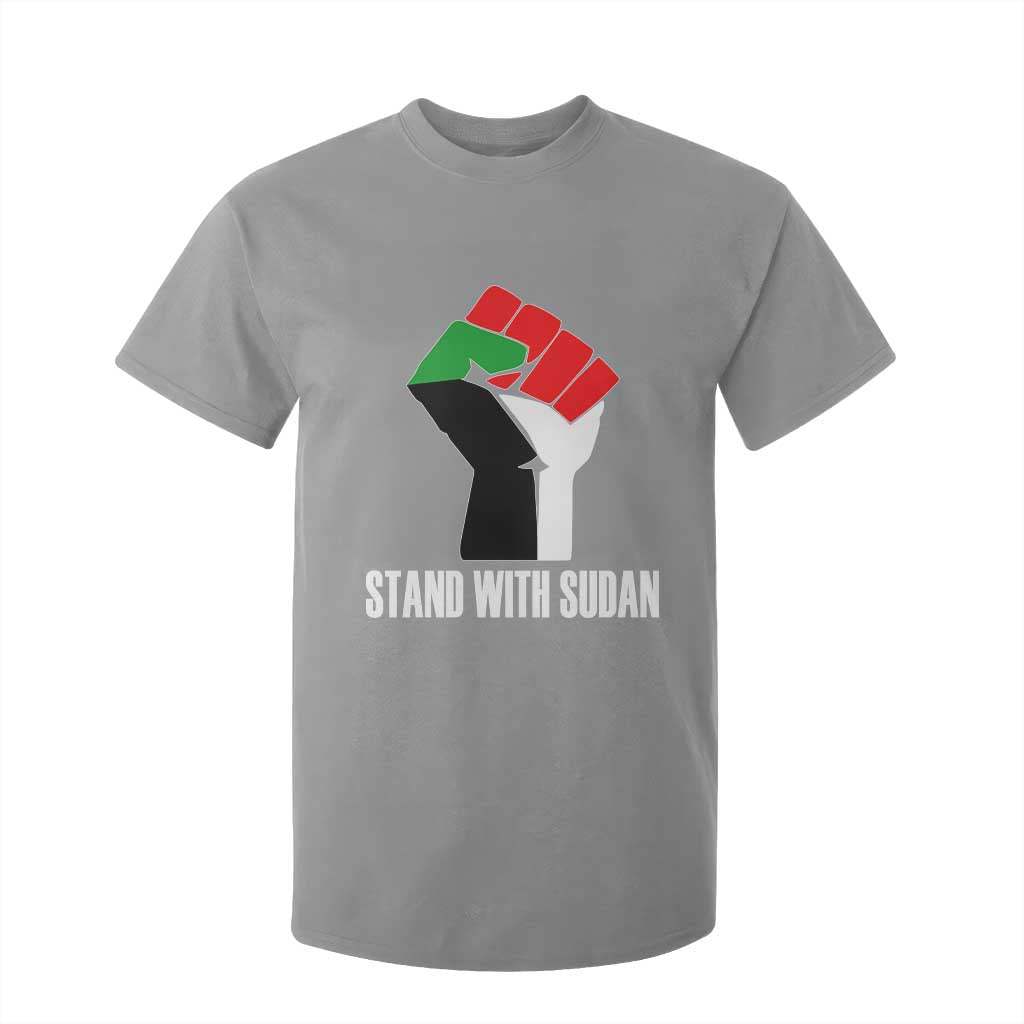 Stand With Sudan Power Fist T Shirt For Kid Sudan Flag Activist Peace and Protest