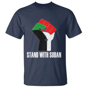 Stand With Sudan Power Fist T Shirt Sudan Flag Activist Peace and Protest