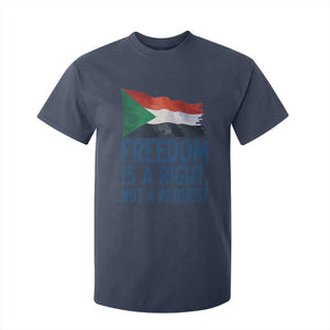 Freedom Is a Right Not a Request T Shirt For Kid Sudan Flag Human Rights Supporters