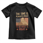 MLK Quotes Baby Shirt The Time Always Right To Do What Is Right Retro American Flag