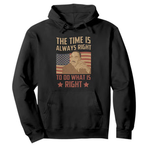 MLK Quotes Hoodie The Time Always Right To Do What Is Right Retro American Flag