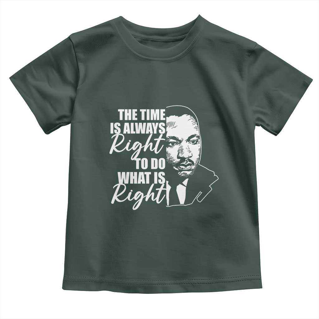 MLK Inspirational Quotes Baby Shirt The Time Always Right To Do What Is Right