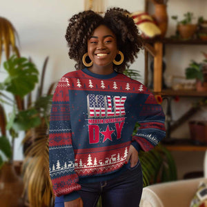 MLK Day Knit Sweatshirt Martin Luther King Jr American Civil Rights Leader