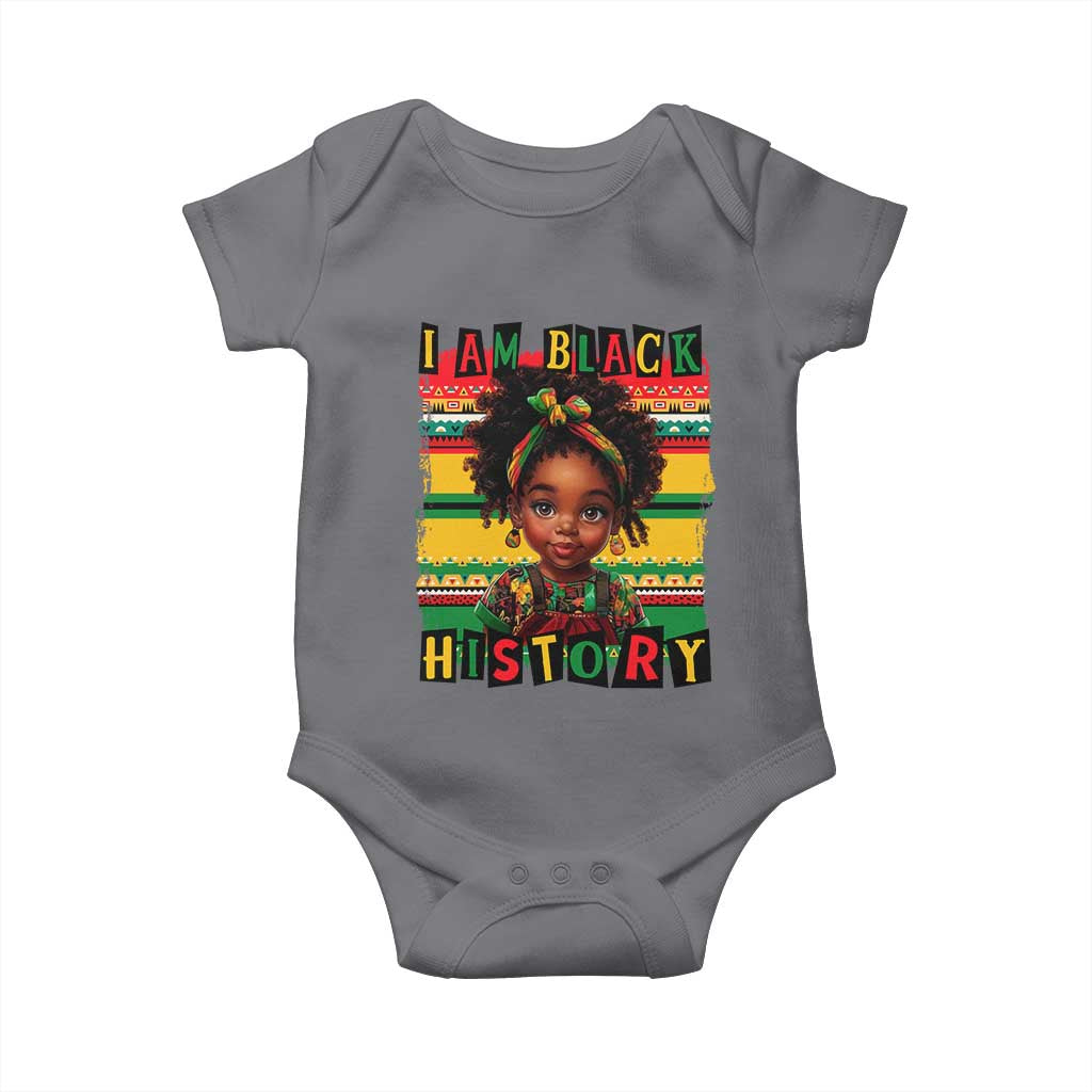 I Am Black History Baby Onesie Black Melanin Kids Girls
