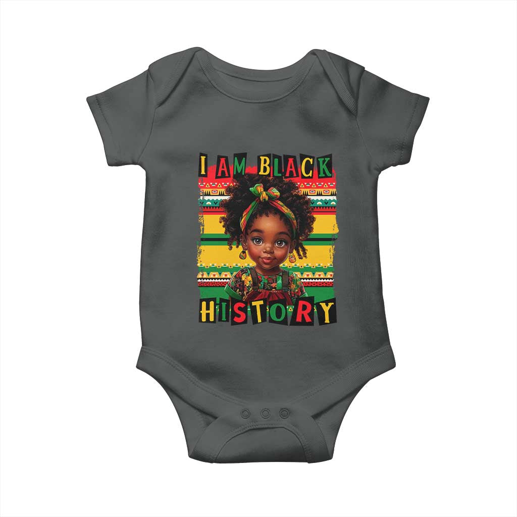 I Am Black History Baby Onesie Black Melanin Kids Girls