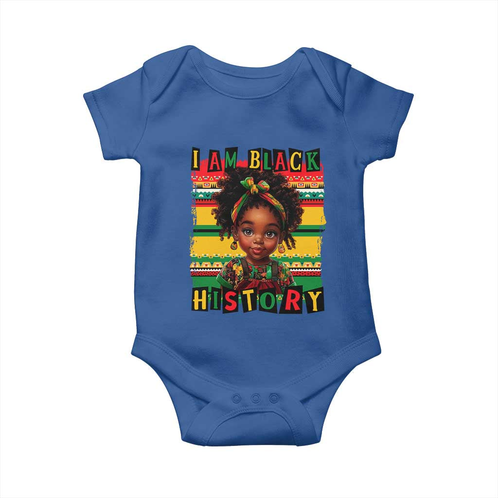 I Am Black History Baby Onesie Black Melanin Kids Girls