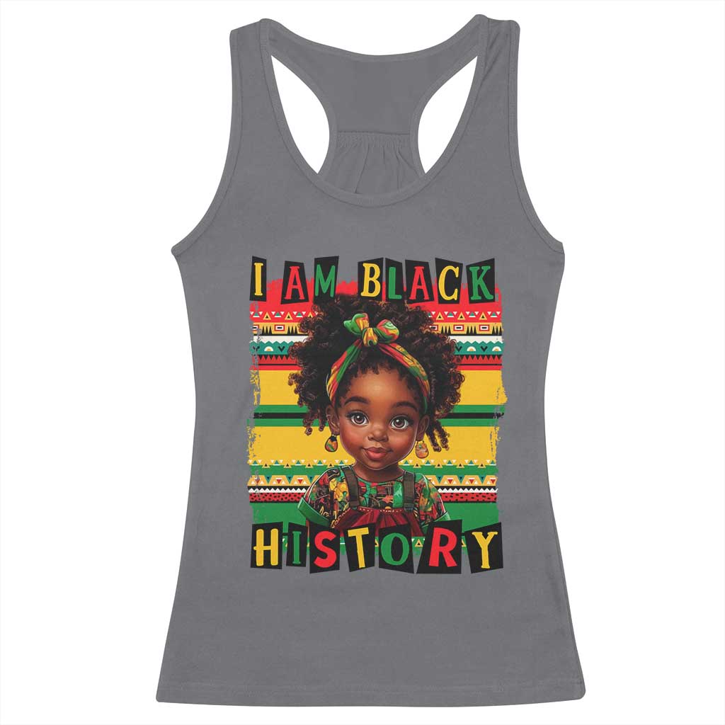 I Am Black History Racerback Tank Top Black Melanin Kids Girls