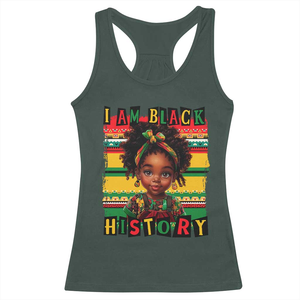 I Am Black History Racerback Tank Top Black Melanin Kids Girls