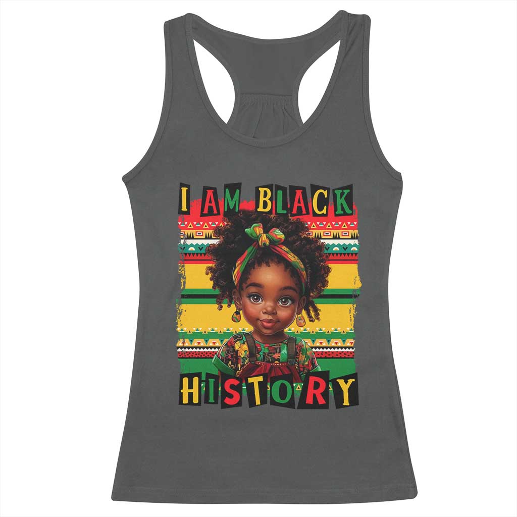 I Am Black History Racerback Tank Top Black Melanin Kids Girls