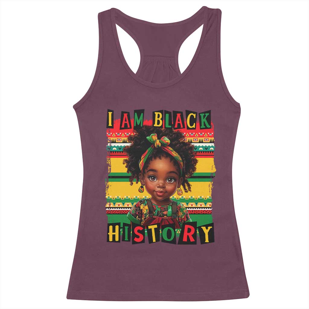 I Am Black History Racerback Tank Top Black Melanin Kids Girls