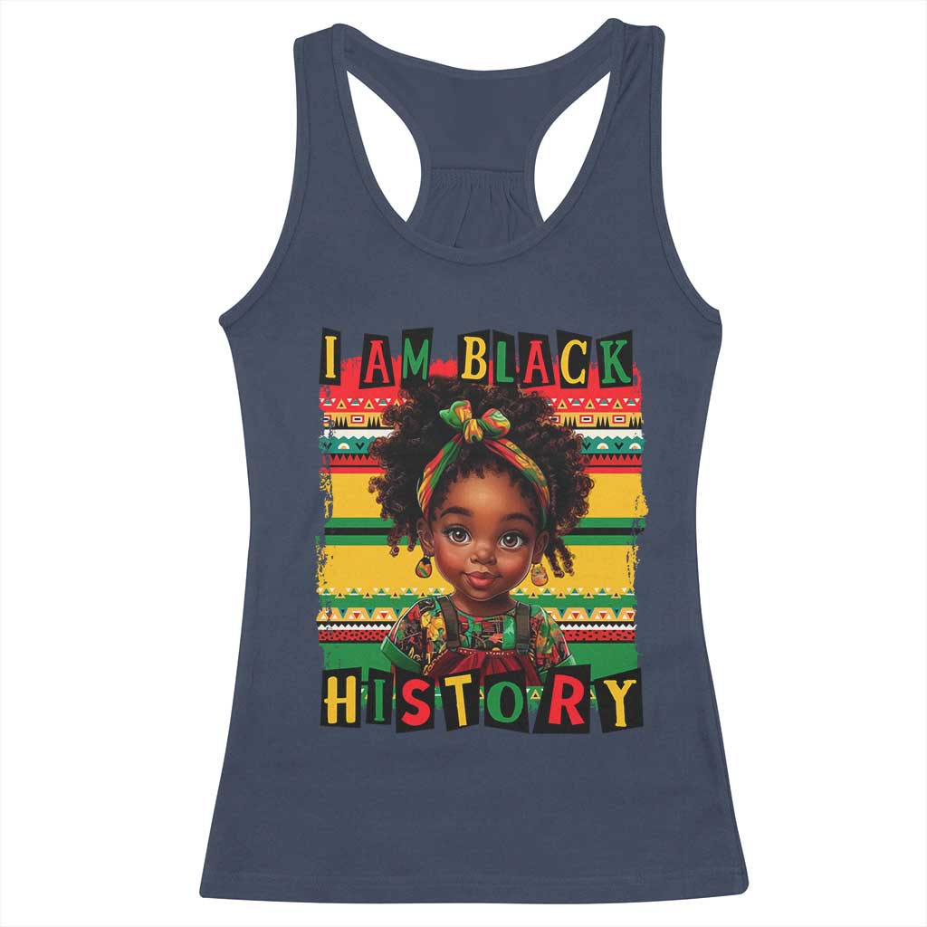 I Am Black History Racerback Tank Top Black Melanin Kids Girls
