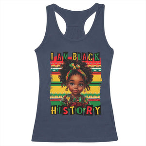I Am Black History Racerback Tank Top Black Melanin Kids Girls