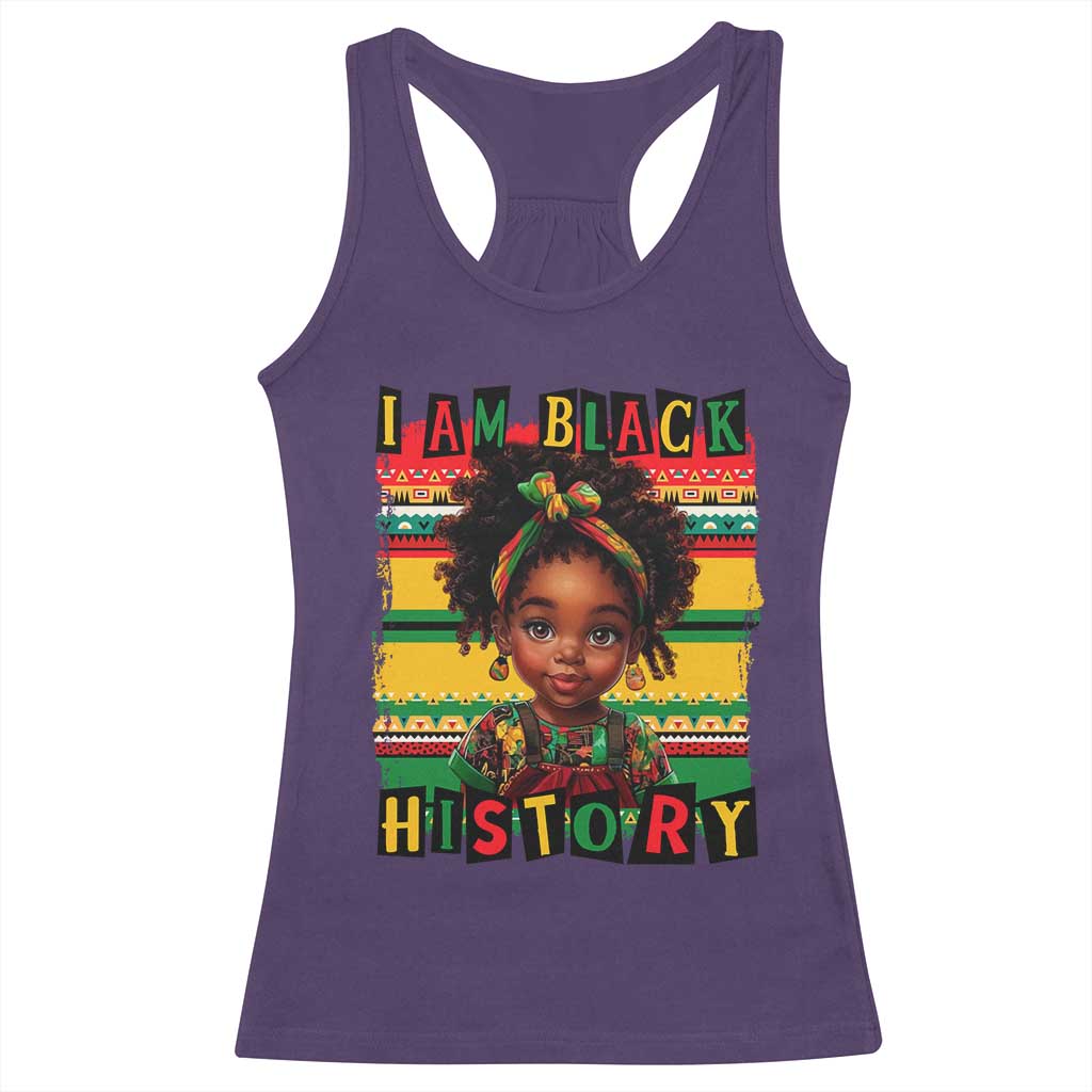 I Am Black History Racerback Tank Top Black Melanin Kids Girls
