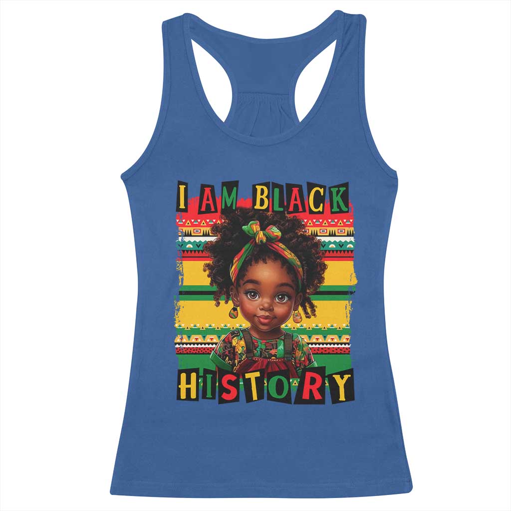 I Am Black History Racerback Tank Top Black Melanin Kids Girls