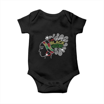 I Am Black History Baby Onesie Black Girl Sparkling