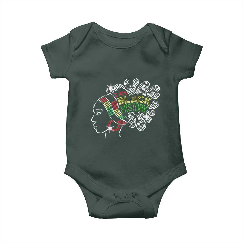 I Am Black History Baby Onesie Black Girl Sparkling