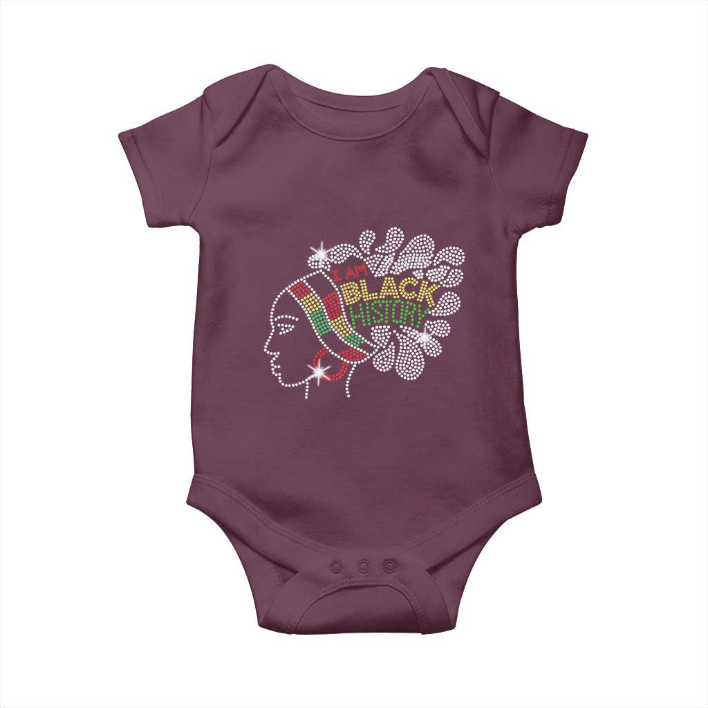 I Am Black History Baby Onesie Black Girl Sparkling