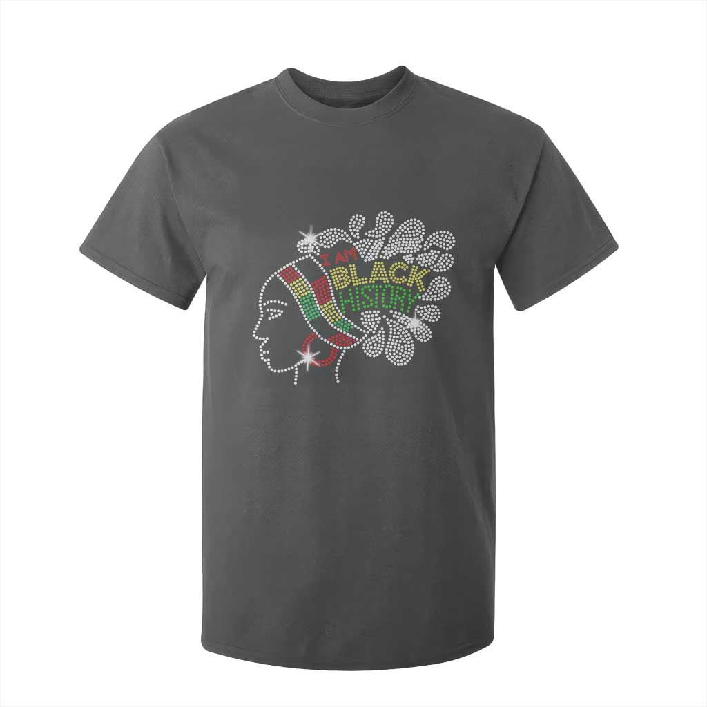 I Am Black History T Shirt For Kid Black Girl Sparkling