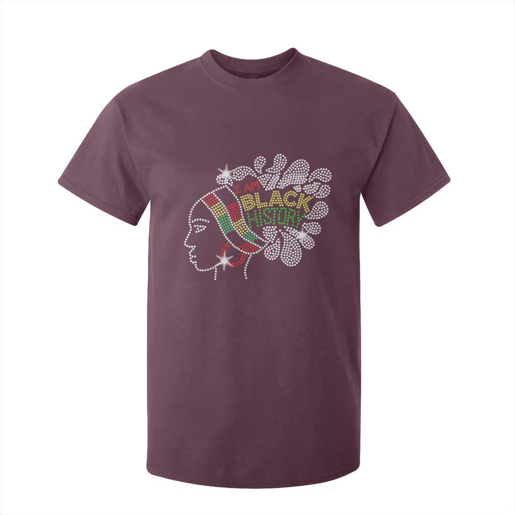 I Am Black History T Shirt For Kid Black Girl Sparkling
