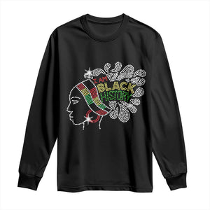 I Am Black History Long Sleeve Shirt Black Girl Sparkling