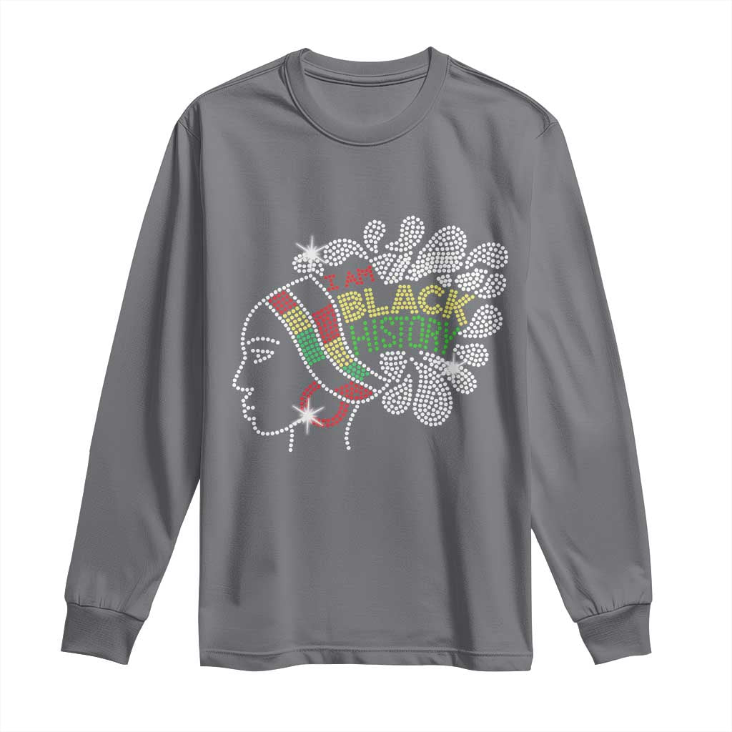 I Am Black History Long Sleeve Shirt Black Girl Sparkling