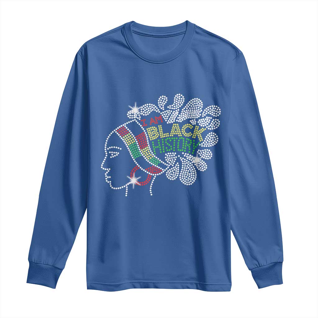 I Am Black History Long Sleeve Shirt Black Girl Sparkling