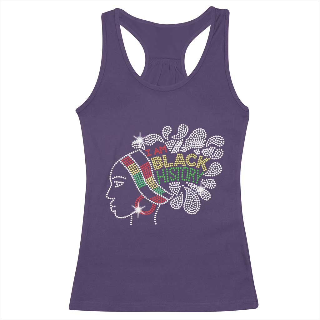 I Am Black History Racerback Tank Top Black Girl Sparkling