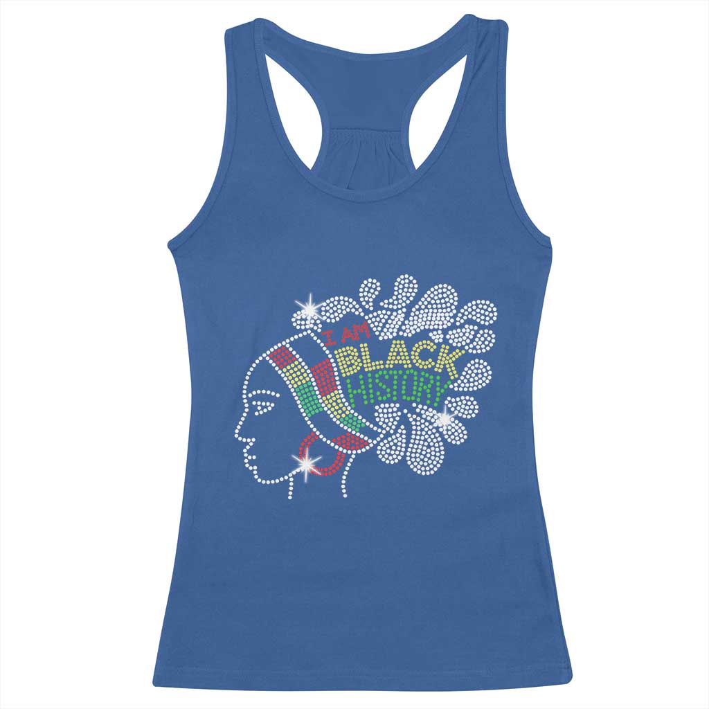 I Am Black History Racerback Tank Top Black Girl Sparkling