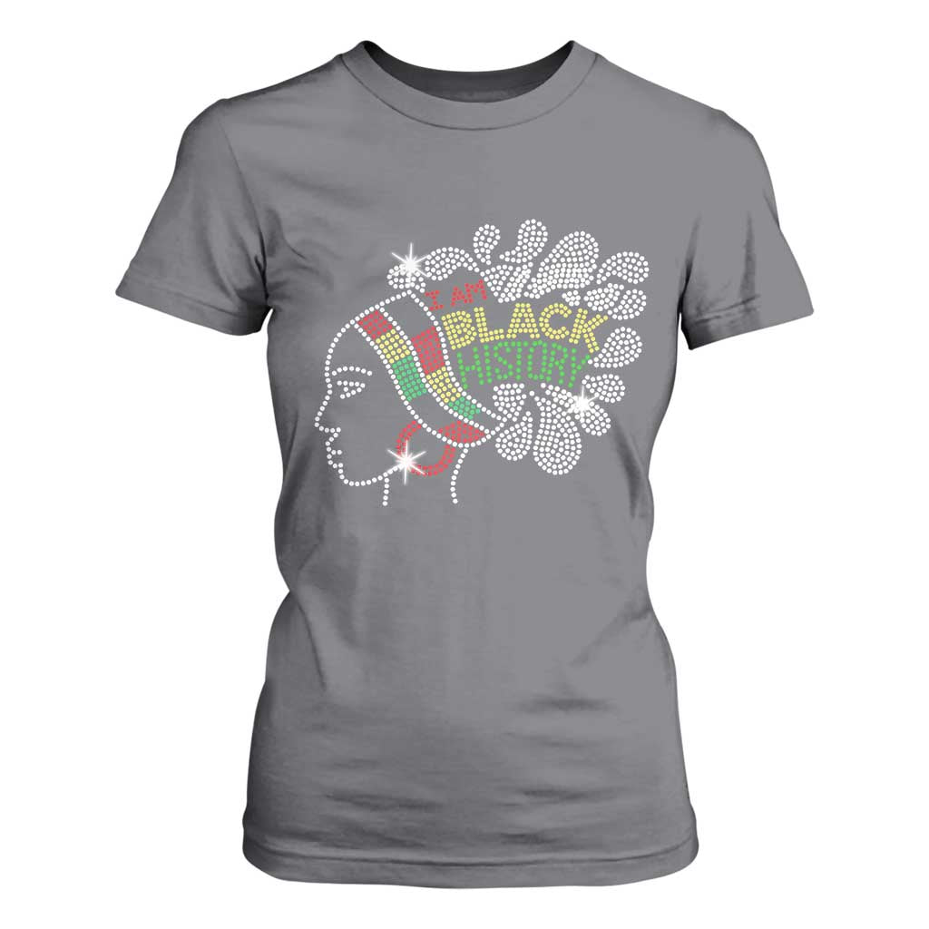 I Am Black History T Shirt For Women Black Girl Sparkling