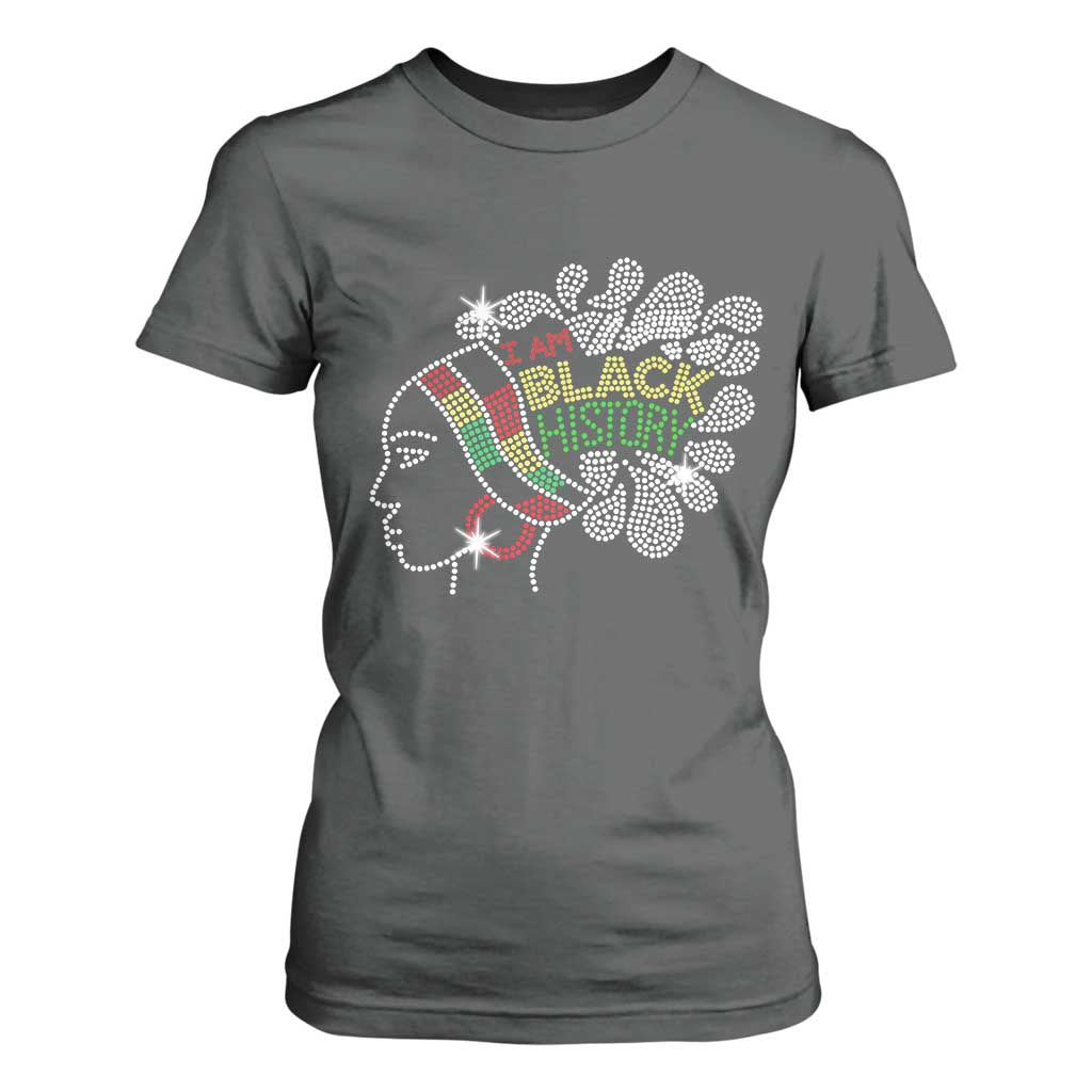 I Am Black History T Shirt For Women Black Girl Sparkling