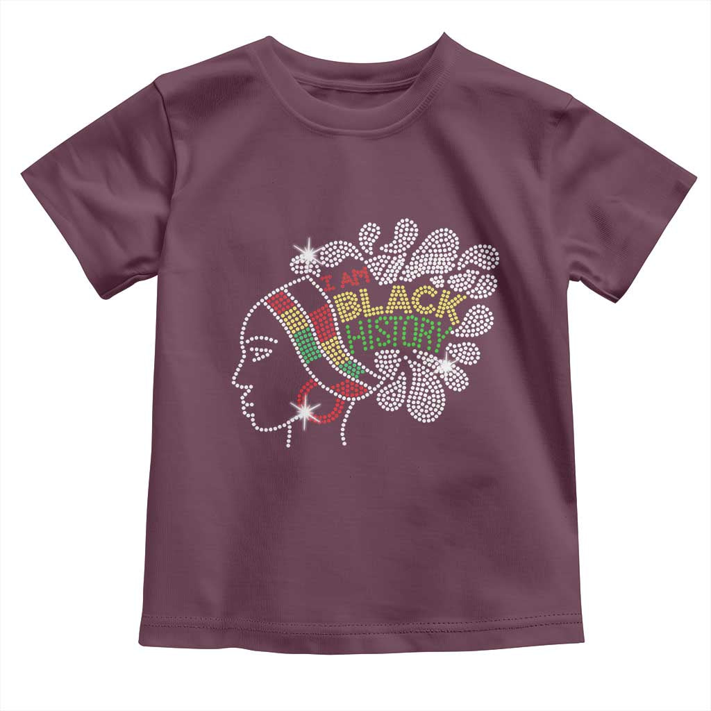 I Am Black History Toddler T Shirt Black Girl Sparkling