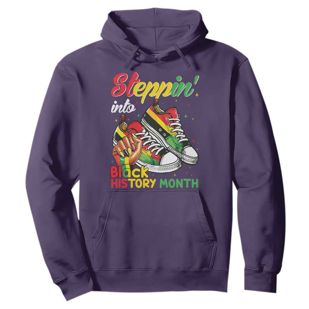 Stepping Into Black History Month Hoodie Proud Black Girls Sneakers