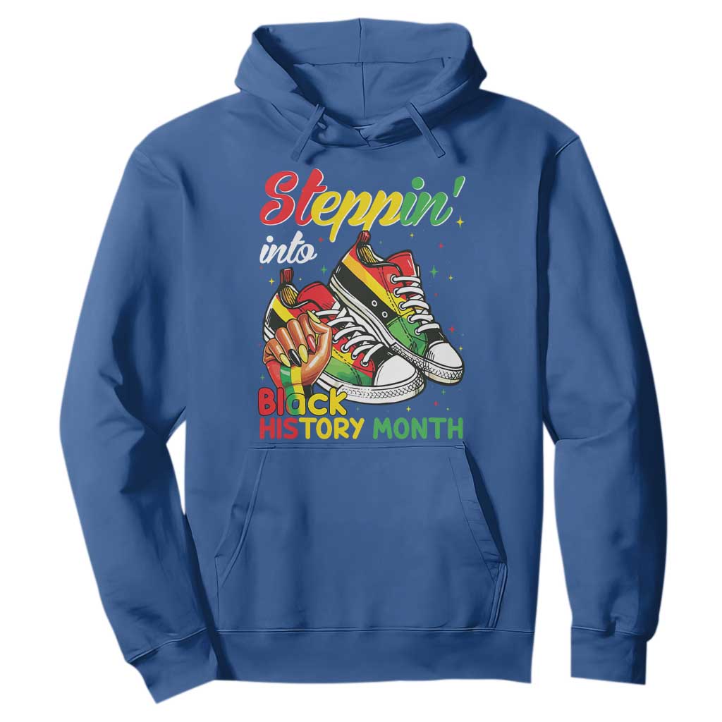 Stepping Into Black History Month Hoodie Proud Black Girls Sneakers