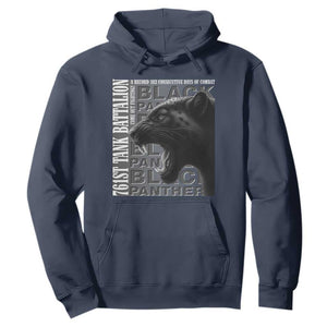 761st Tank Battalion WWII Military History Graphic Hoodie Come Out Fighting 183 Days Combat Black Panther Honor