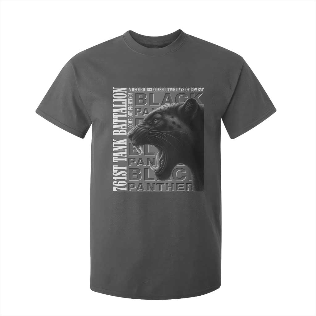 761st Tank Battalion WWII Military History Graphic T Shirt For Kid Come Out Fighting 183 Days Combat Black Panther Honor