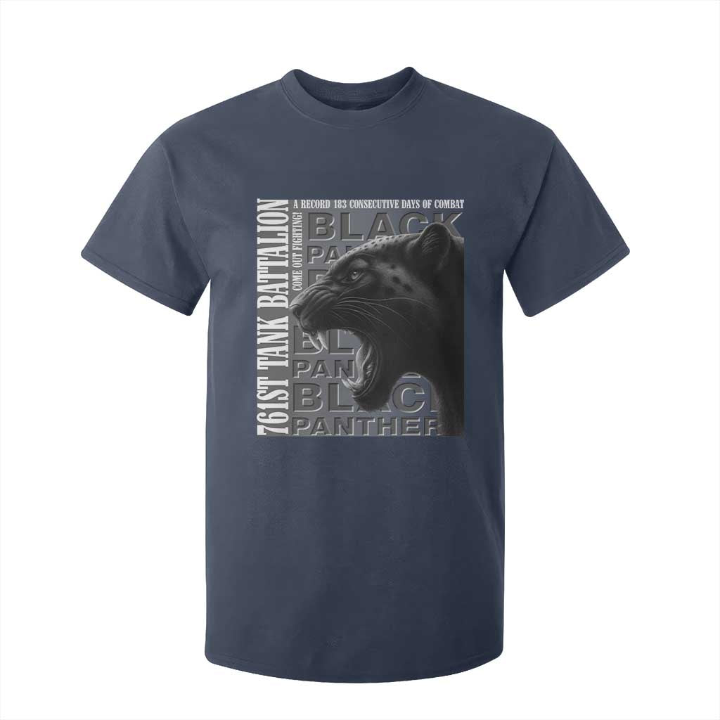761st Tank Battalion WWII Military History Graphic T Shirt For Kid Come Out Fighting 183 Days Combat Black Panther Honor