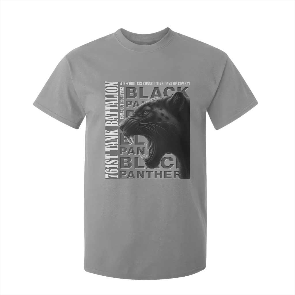 761st Tank Battalion WWII Military History Graphic T Shirt For Kid Come Out Fighting 183 Days Combat Black Panther Honor