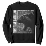 761st Tank Battalion WWII Military History Graphic Sweatshirt Come Out Fighting 183 Days Combat Black Panther Honor