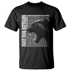 761st Tank Battalion WWII Military History Graphic T Shirt Come Out Fighting 183 Days Combat Black Panther Honor