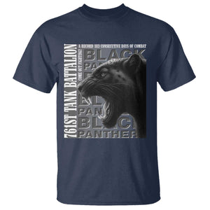 761st Tank Battalion WWII Military History Graphic T Shirt Come Out Fighting 183 Days Combat Black Panther Honor