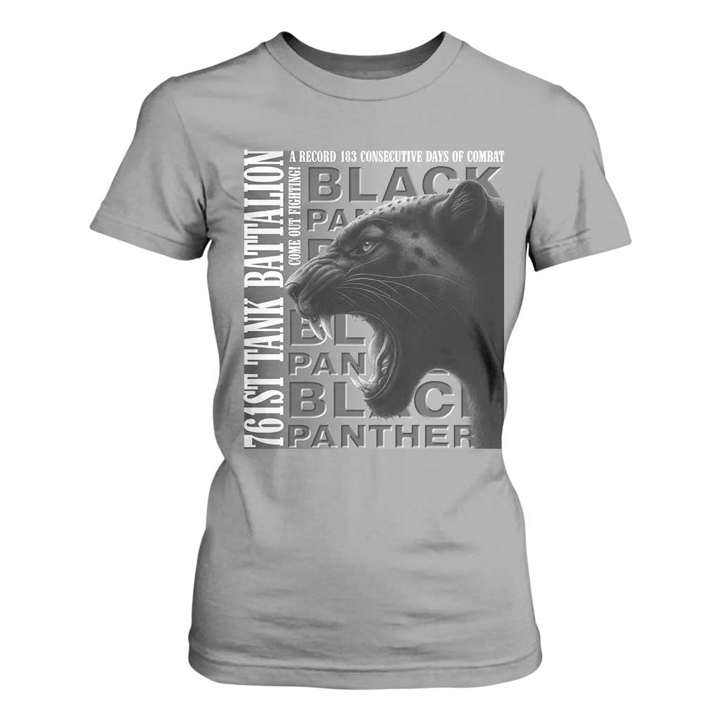 761st Tank Battalion WWII Military History Graphic T Shirt For Women Come Out Fighting 183 Days Combat Black Panther Honor