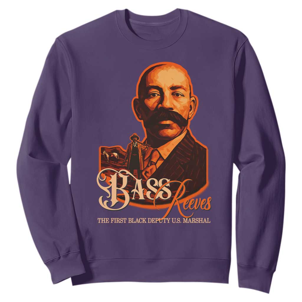 Bass Reeves The First Black Deputy US Marshal Sweatshirt Western Legend Frontier Lawman Black History