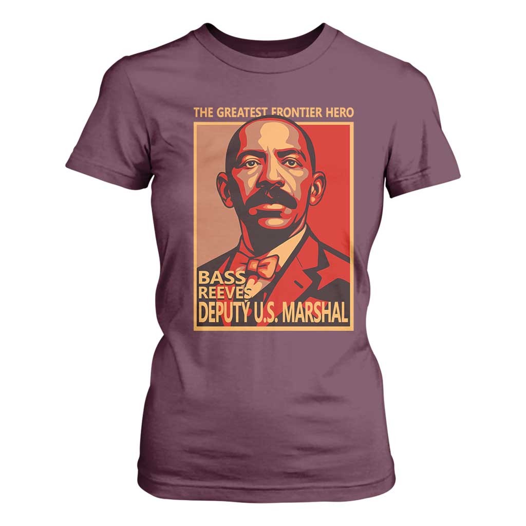 Bass Reeves The Greatest Frontier Hero Vintage Poster Graphic T Shirt For Women First Black Deputy US Marshal Black History
