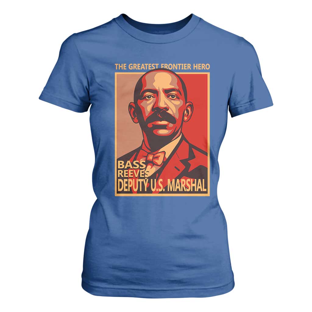 Bass Reeves The Greatest Frontier Hero Vintage Poster Graphic T Shirt For Women First Black Deputy US Marshal Black History